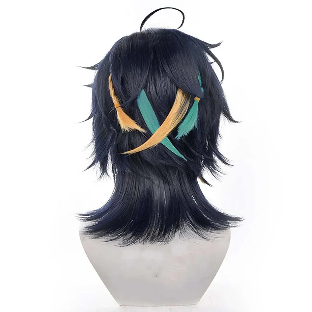 Halloween Party Genshin Impact Kinich Cosplay Mixed Color Wig For Men