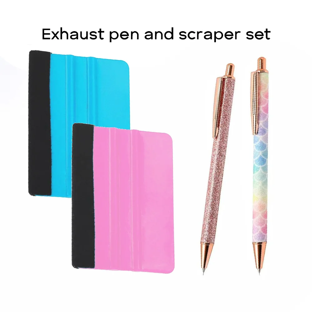 Glitter Air Release Weeding Tool Pin Pen Vinyl Installation Anti-Slip Retractable Vinyl Weeding Pen Air Bubble Remover DIY Craft