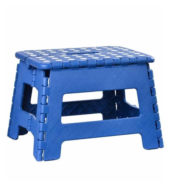 Factory price Blue 8-inch folding plastic step stool for kitchen, bathroom, living room