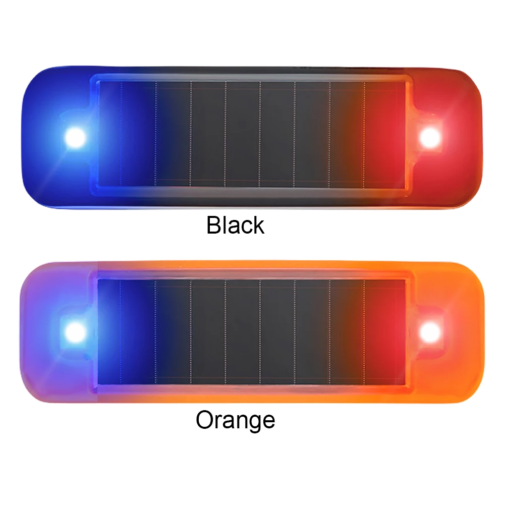 Solar Power Car Alarm Light Red-Blue Strobing Auto Simulated Alarm Caution Lamp Wiring-Free LED Car Dummy Alarm Warning Light