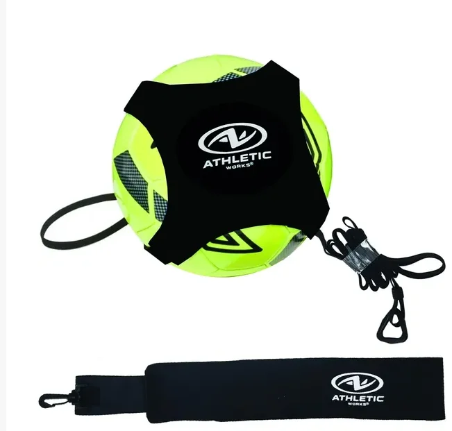 調節可能なソロサッカーキックトレーナー – ボールサイズ3/4/5に適合 – すべての年齢層とスキルレベルに対応するユニセックストレーニングベルト