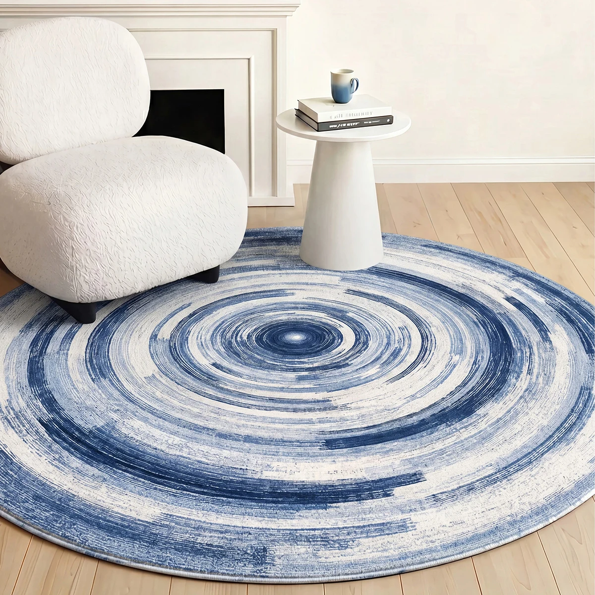 Karpet Bulat Ruang Tamu Biru M - Home Decor Games Online Free ulasan dan harga