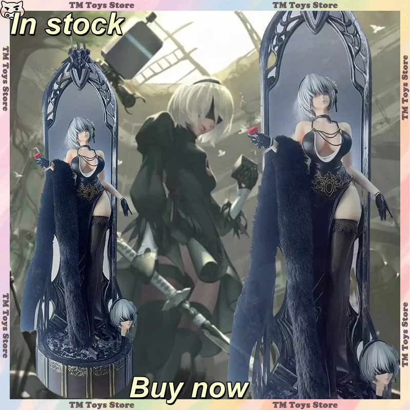 

63CM NieR:Automata Game Figure YoRHa No. 2 Type B Banquet 2b Figurine PVC Statue Desk Decor Collection Model Toys Gifts in Stock