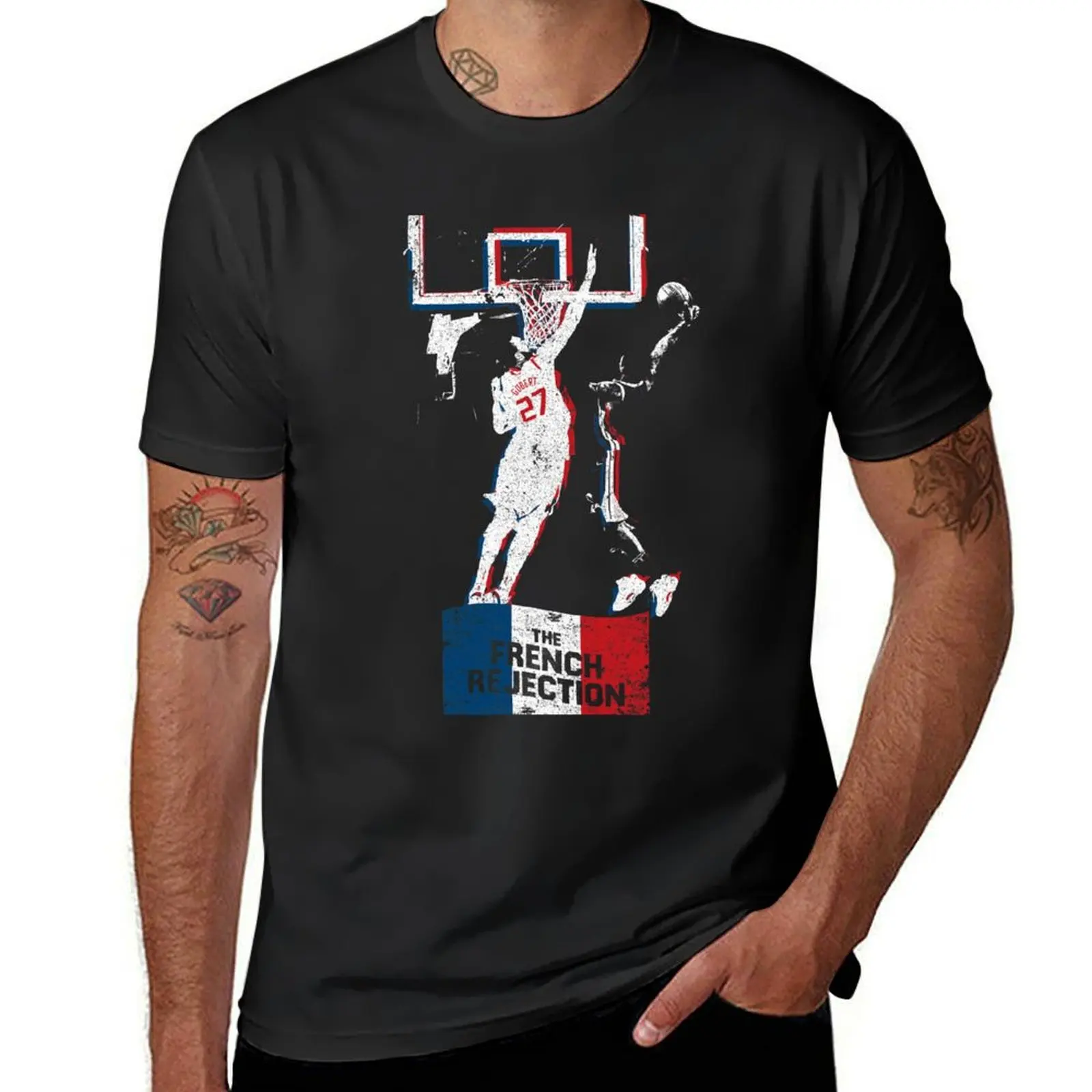 The French Rejection - Rudy Gobert T-Shirt customizeds heavyweights kawaii clothes mens graphic t-shirts hip hop