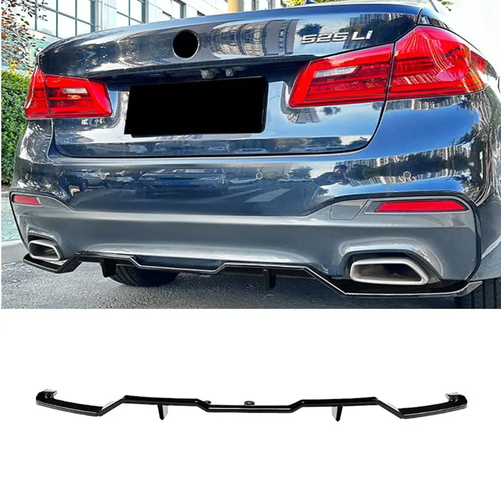Car Rear Bumper Diffuser Lip Splitters Spoiler Rear Bumper Protector Guard For BMW 5 Series G30 M Sport 2018 2019 2020 MP Style