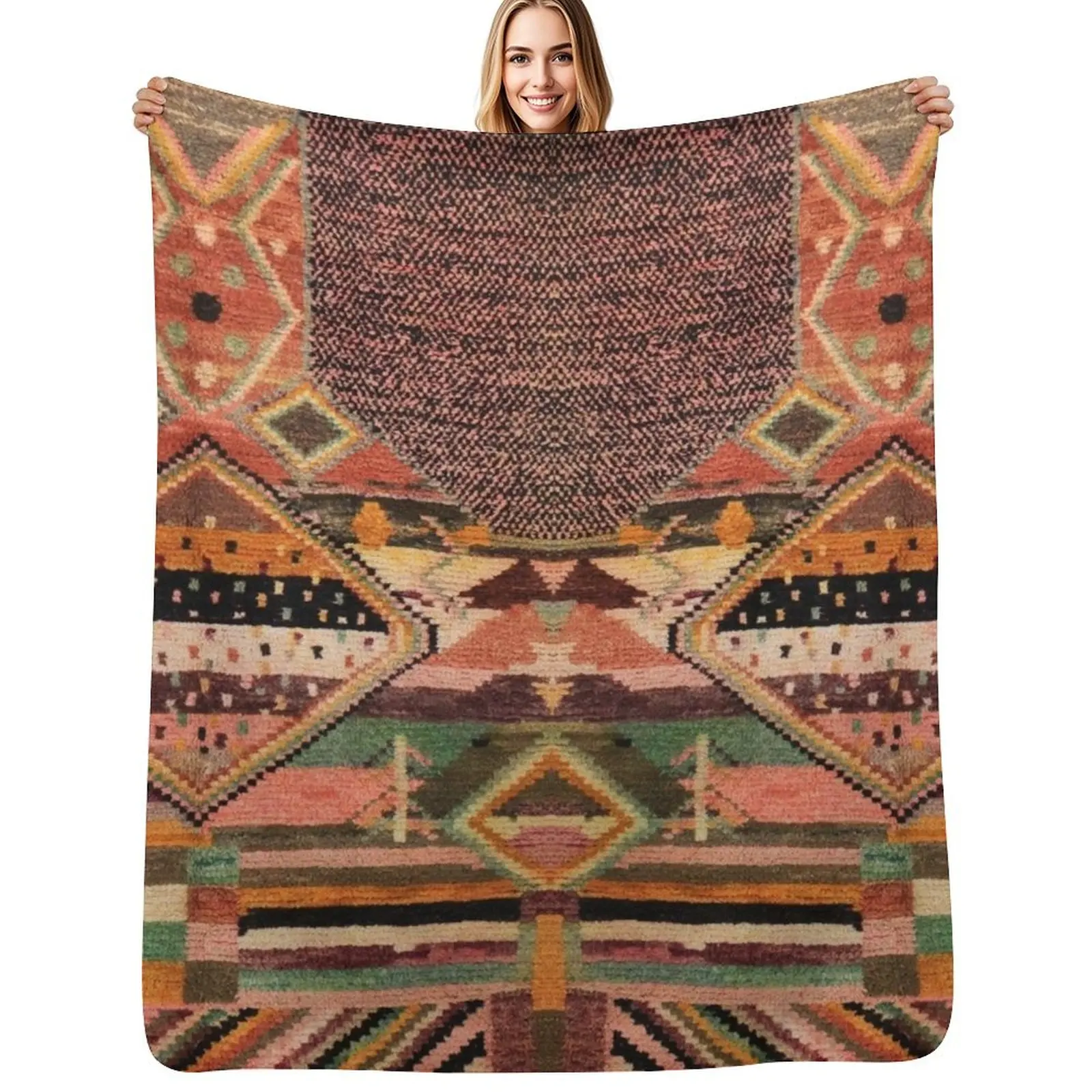 Heritage Oriental Moroccan Design Throw Blanket for babies Warm Sofa Throw Luxury Thicken Tourist Moving Blankets