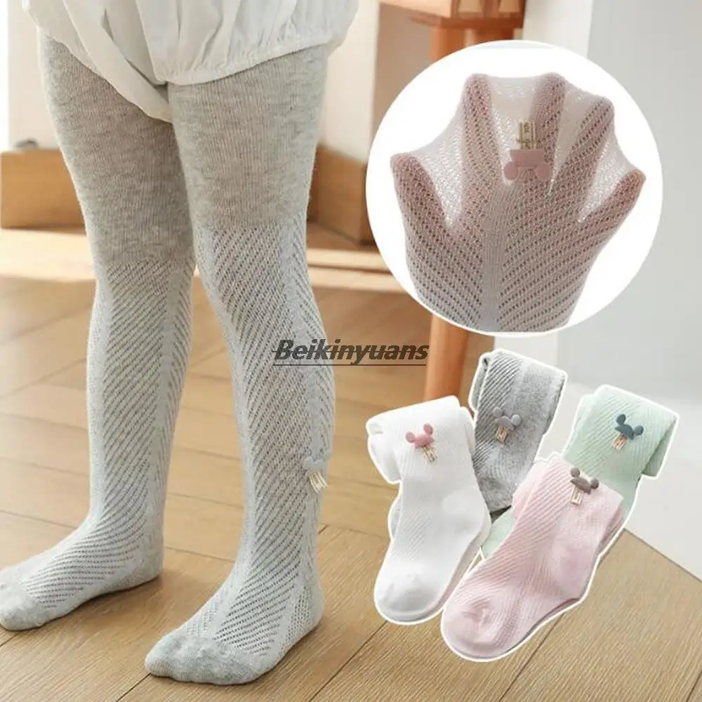 New summer thin mesh bear twill children's pantyhose PP file baby base socks