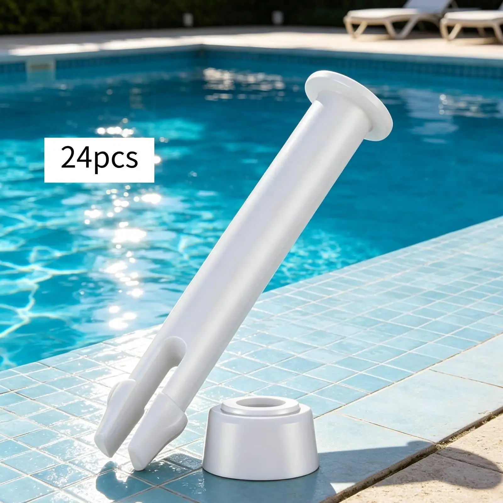 Pool Joint Pins White PVC Durable Connectors with Seal for Frame Pool 366x122 and 457x122 Compatible 28270 28272