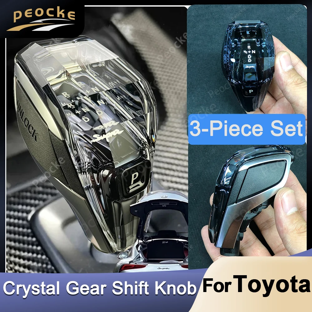 

Crystal Gear Shift Knob Kit For Toyota Supra GR Sport A90 A91 Crystal Gear Lever Handle MK4 MK5 2019-2022 Gearbox Rod LHD RHD