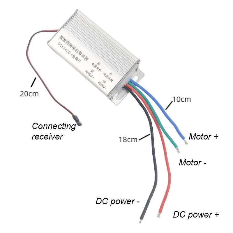 Fotografia 4: Controlador de motor sem escova, motor de escova dc 6-85v 15-35a suporta controle remoto e modelo de modelagem de ar, controle de sinal pwm