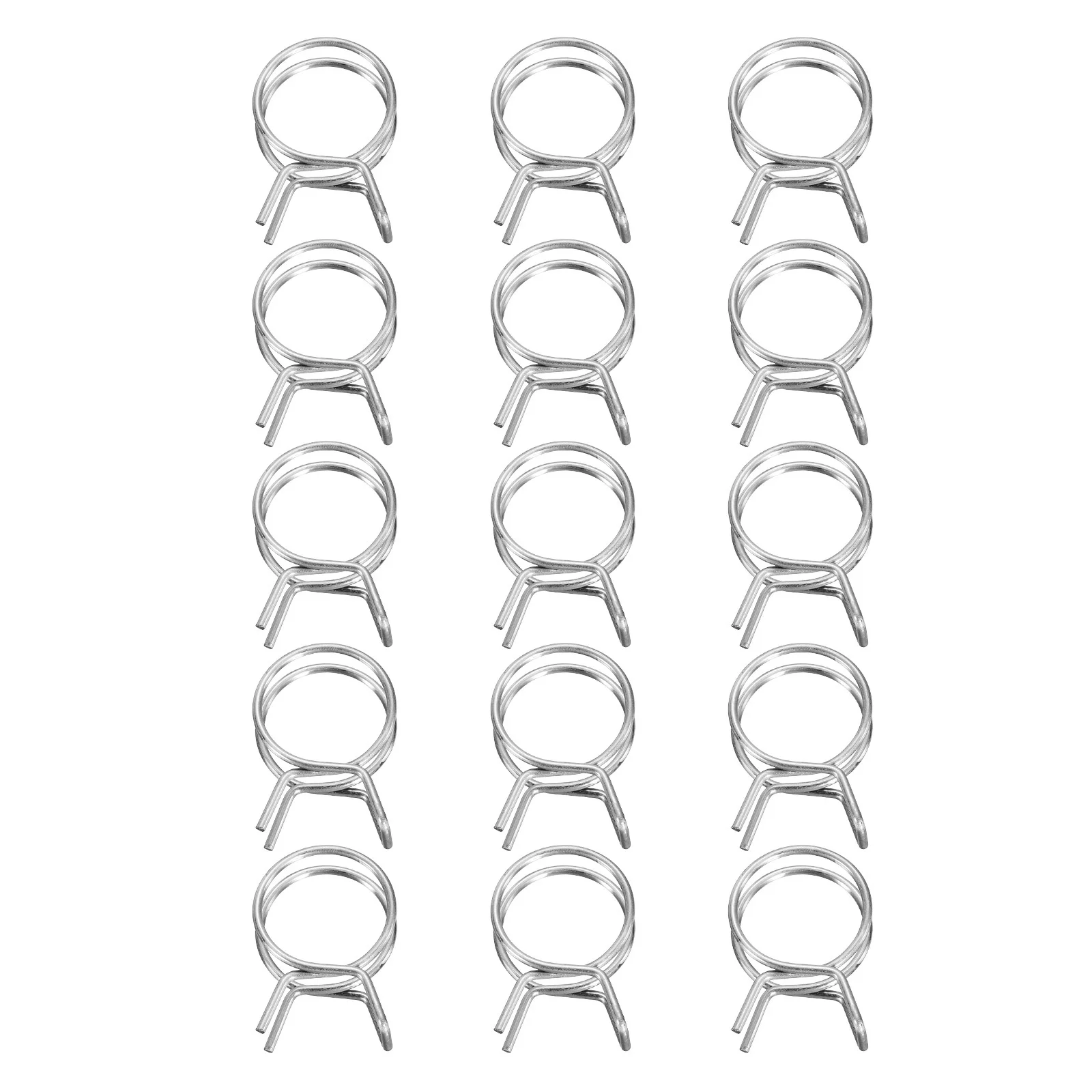 Uxcell 15/25pcs Double Wire Spring Hose Clamp for Vacuum Air Hoses Water Pipes 5/6/7/8/9/10/11/12/13/14/15/16/17/18/19/20mm