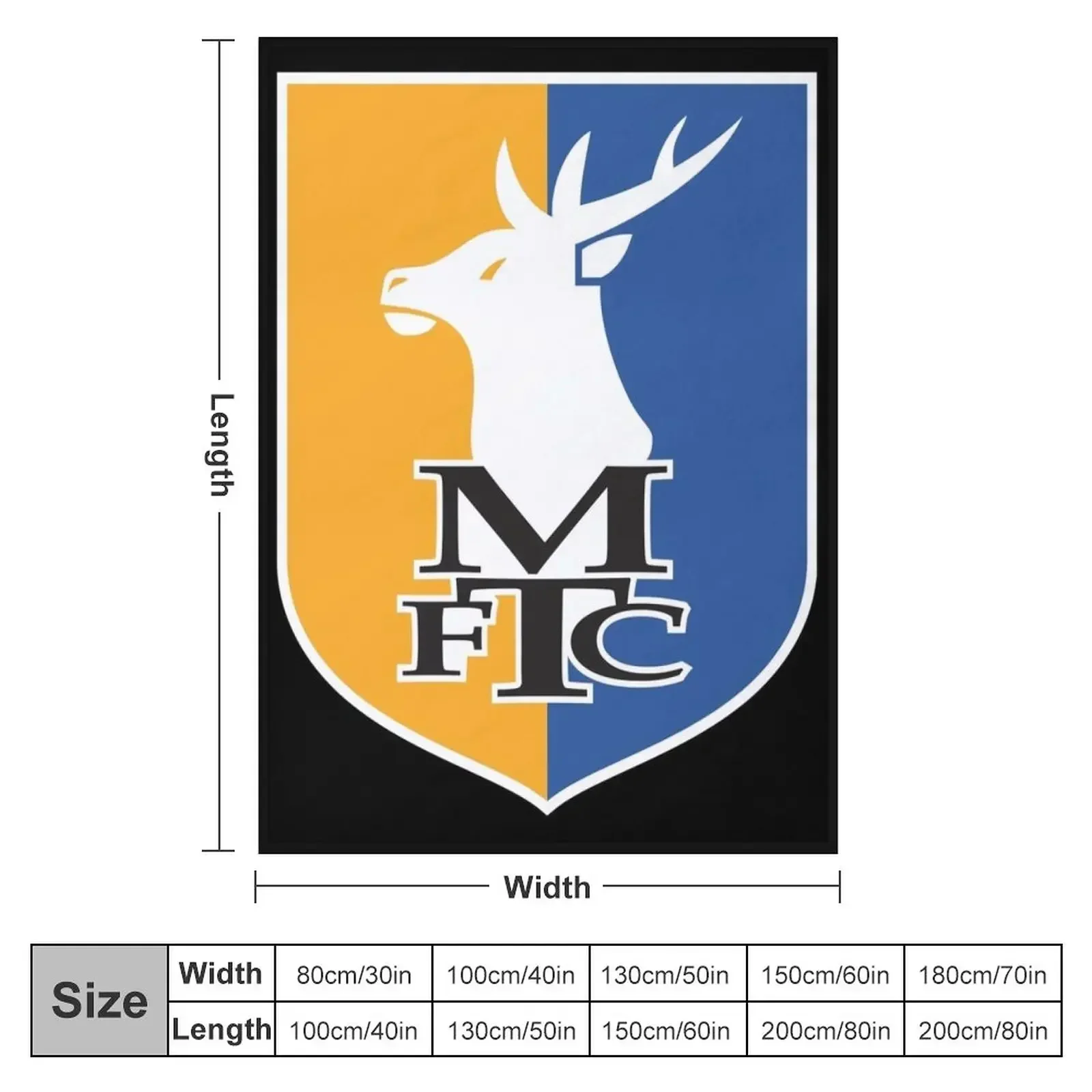 Best Club Merch Mansfield Town FC Design Throw Blanket Thin Bed Fashionable Summer Beach Blankets