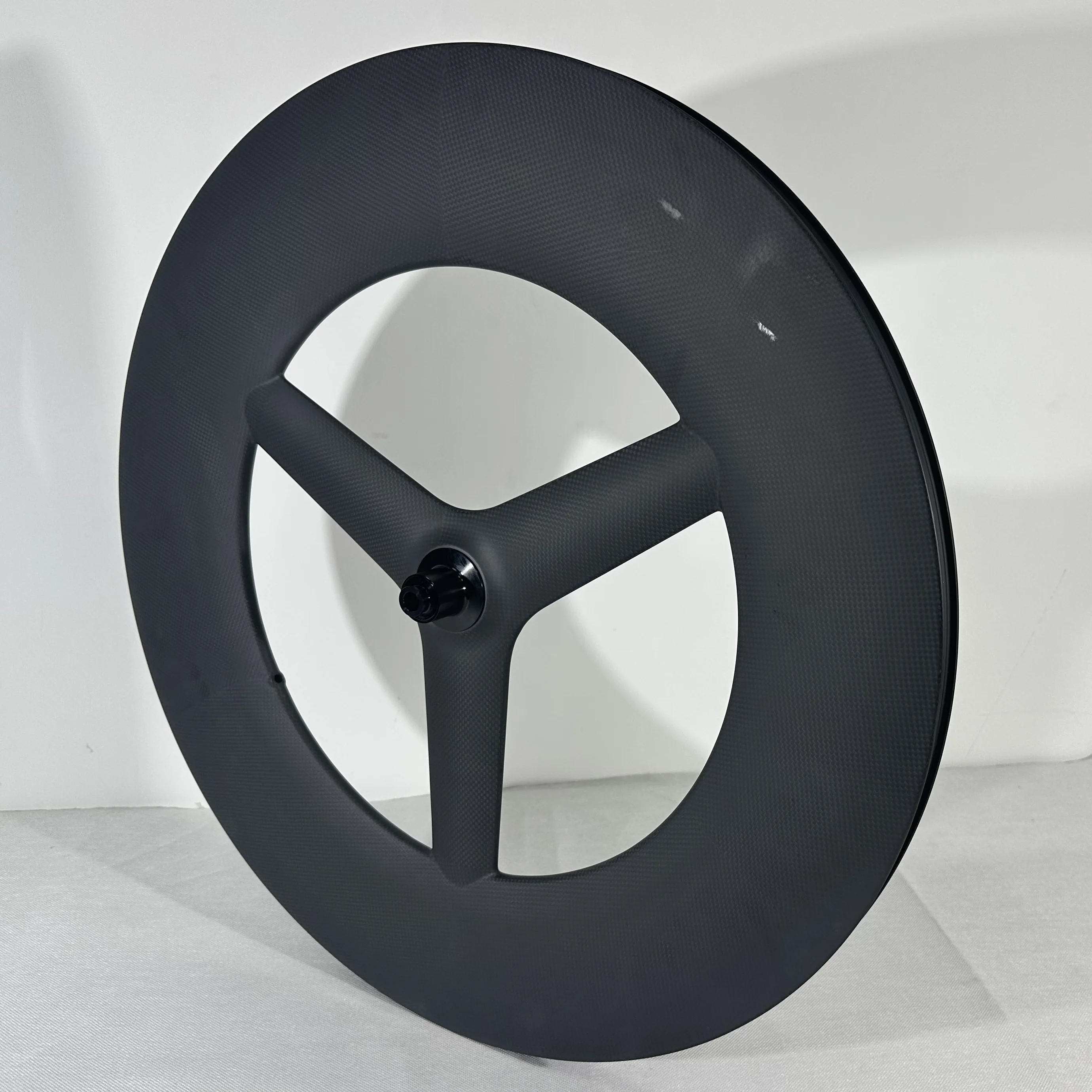 700C Tri Spoke Road Time trial Carbon Wheels 120mm Height 28mm Width Tubeless Tubular Disc Brake Toray T700+T800