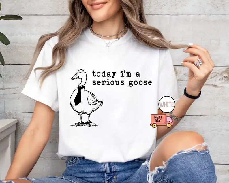 Aujourd'hui, je suis une chemise d'oie sérieuse, aujourd'hui, je suis une d'oie sérieuse, chemise idiot drôle, chemise d'oie, t-shirt d'oie