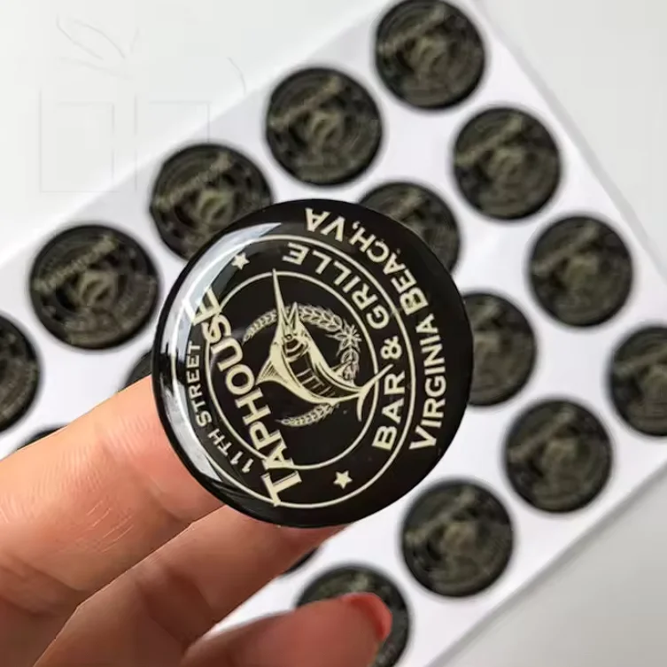 Resin Label Doming Sticker Domed 3D Dome Custom logo Crystal Epoxy Sticker