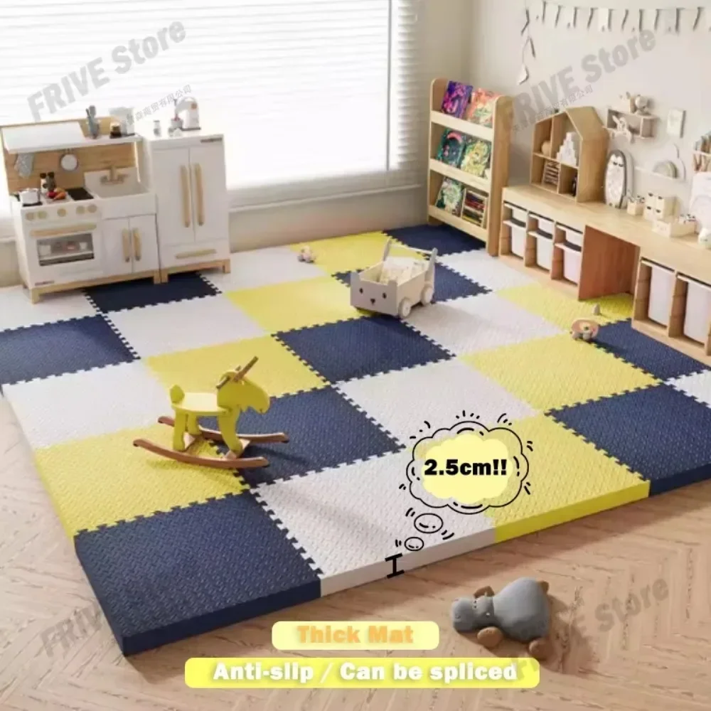 16 Pieces Thickened 2.5cm Baby Play Mats Interlocking Puzzle Mats Non-slip Child Protection Floor Mats for Kids Room Nursery