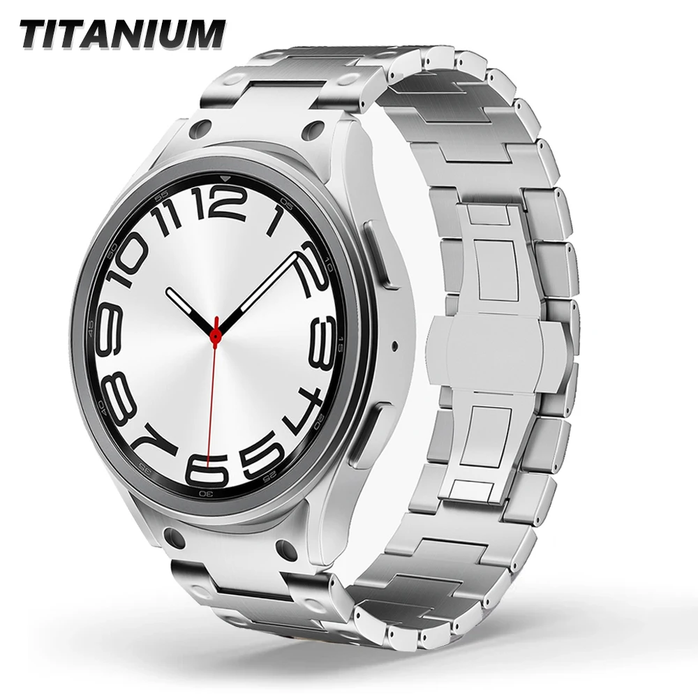 

Titanium No Gaps Bracelet for Samsung Galaxy Watch 6 4 5 pro 44mm 40mm 47mm 43 45mm Quick Fit Band Classic 42 46mm Strap Correa