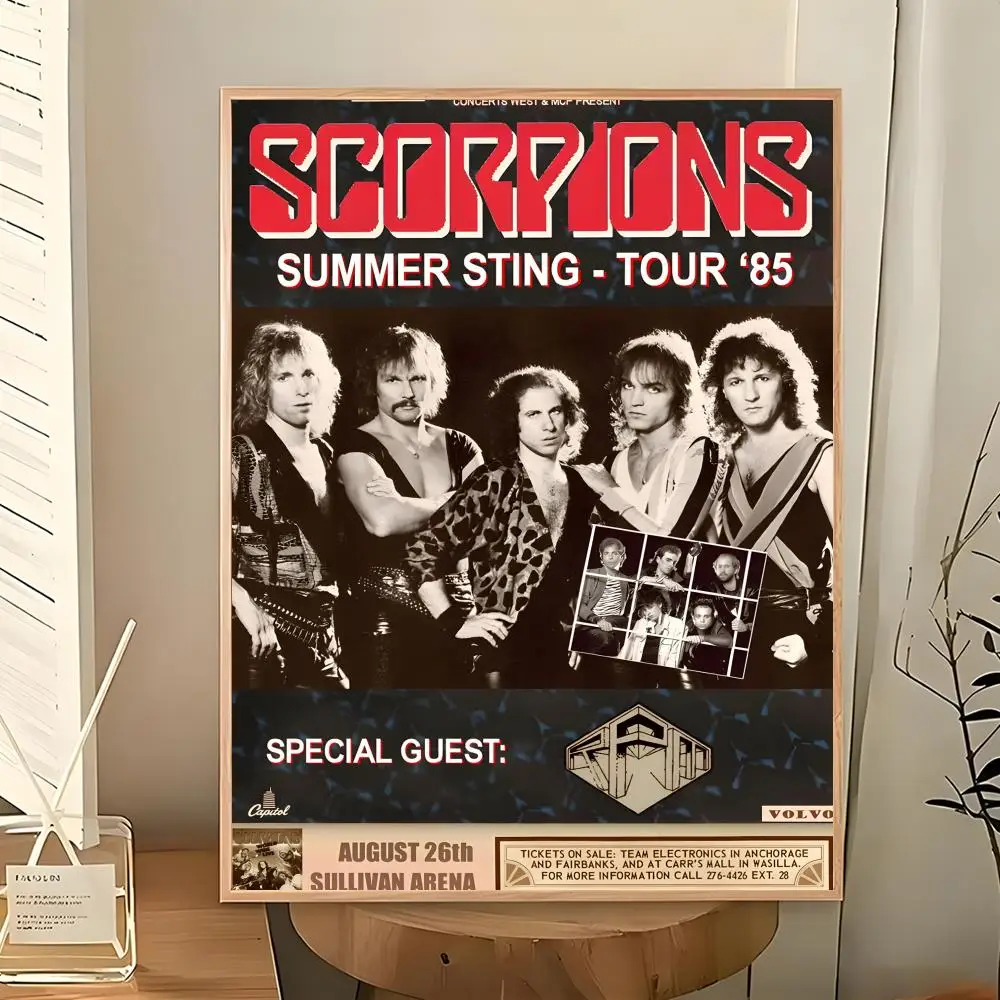 Band Hardrock Scorpions Poster Wall Art Painting for Living Room Home Decoration and Holiday Gifts