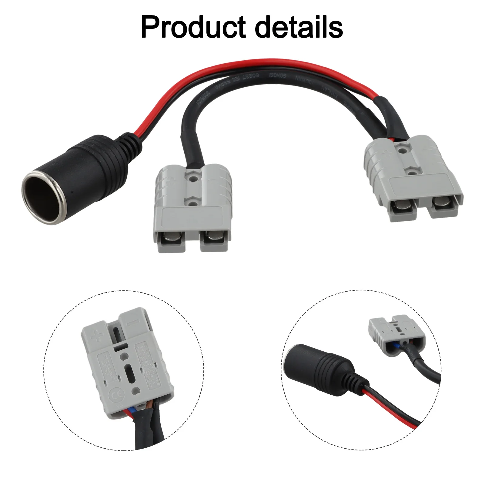 12v 24v Power Adapter For Refrigerator Female Socket Car Refrigerator Adapter 12 24V Power Adapter Compatible With RVs
