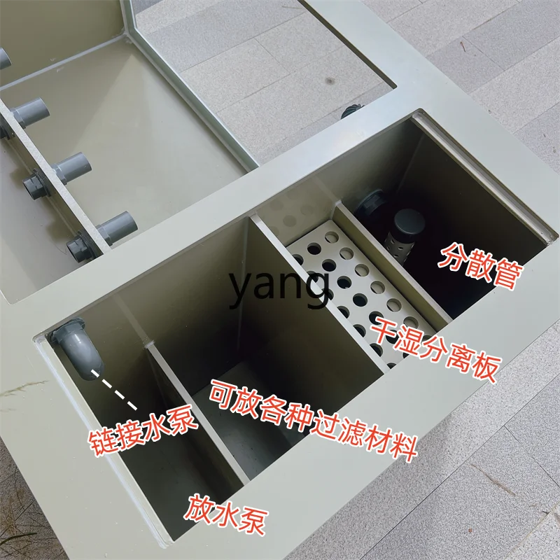 Yjq Front Glass Side Filter Fish Pond Ornamental Fish Tank Water Circulation Shovel Purification Koi Boxes