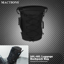 Motorcycle 50L-85L Luggage Backpack Sissy Bar Backrest Bag With Straps Expandable Tail Rack Bag Universal For Most Motorcycles
