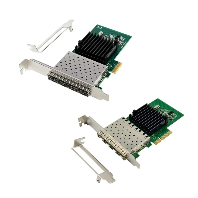 I350AM4 Chip PCIeX4 4Port 1000Mbp Fibra SFP Servidor Desktop Placa QXNF