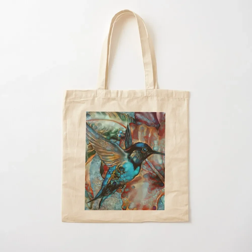 

Colibri des vignes, hummingbird, colibri, lea roche paintings Tote Bag Shopper handbag Custom bag Tote Bag