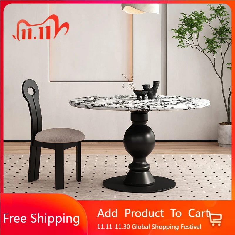 

Kitchen Round Dining Table Center Conference Coffee Console Nordic Dining Table Designer Mesas De Jantar Living Room Furniture