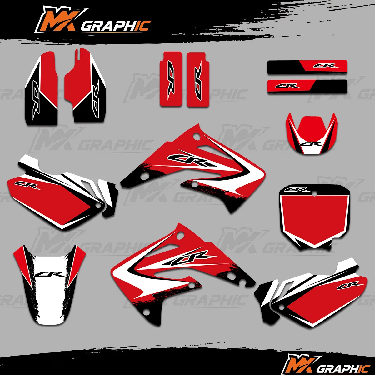 MXGRAPHIC لهوندا CR85 2003 2004 2005 2006 2007 2008 2009 2010 2011 2012 2013 موتوكروس الرسم خلفية ملصق لاصق لامع ورائع عدة