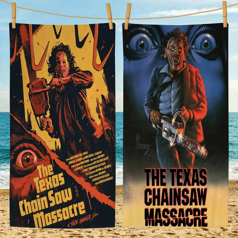 The Texas Chain Saw M-Massacre Bath Towel Microfiber Soft Water Absorbing Breathable For Girl Kids Decorative Beach Towel