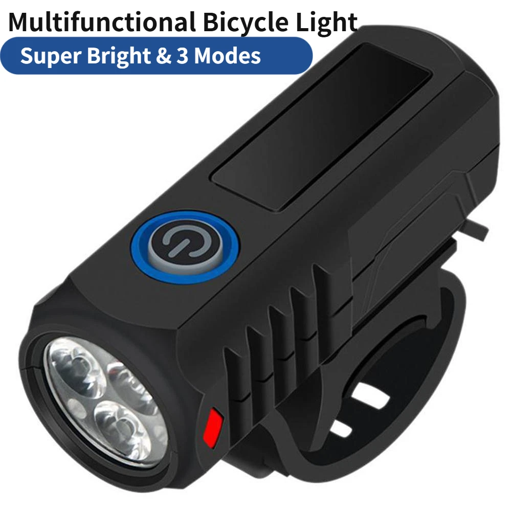 【セール中】超高輝度自転車 3 LED ライト USB タイプ C 充電式屋外防水ポータブル自転車懐中電灯マウンテン自転車ランプ