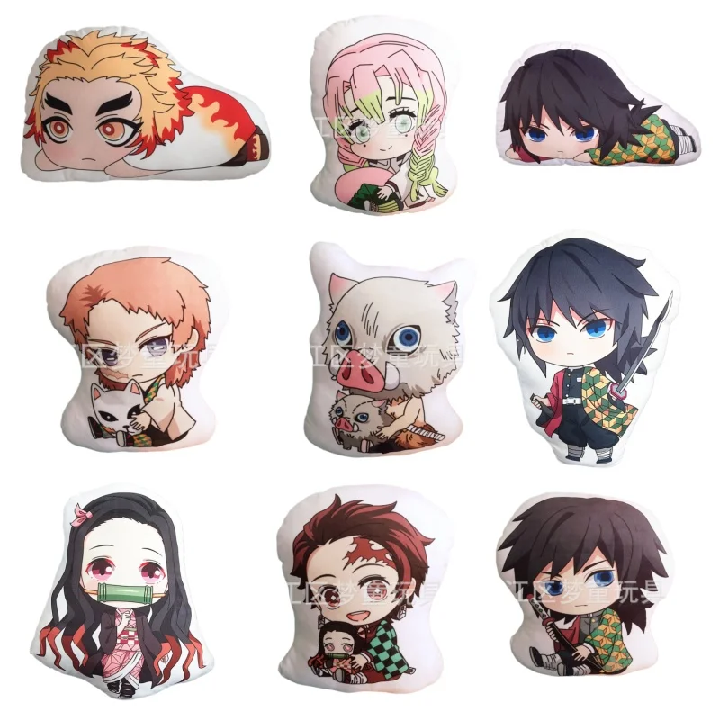 Almohada de Peluche de Demon Slayer con Forma de Zenitsu Agatsuma y Nezuko Kamado, Decoración para el Hogar con Diseño de Anime y Manga para Fans