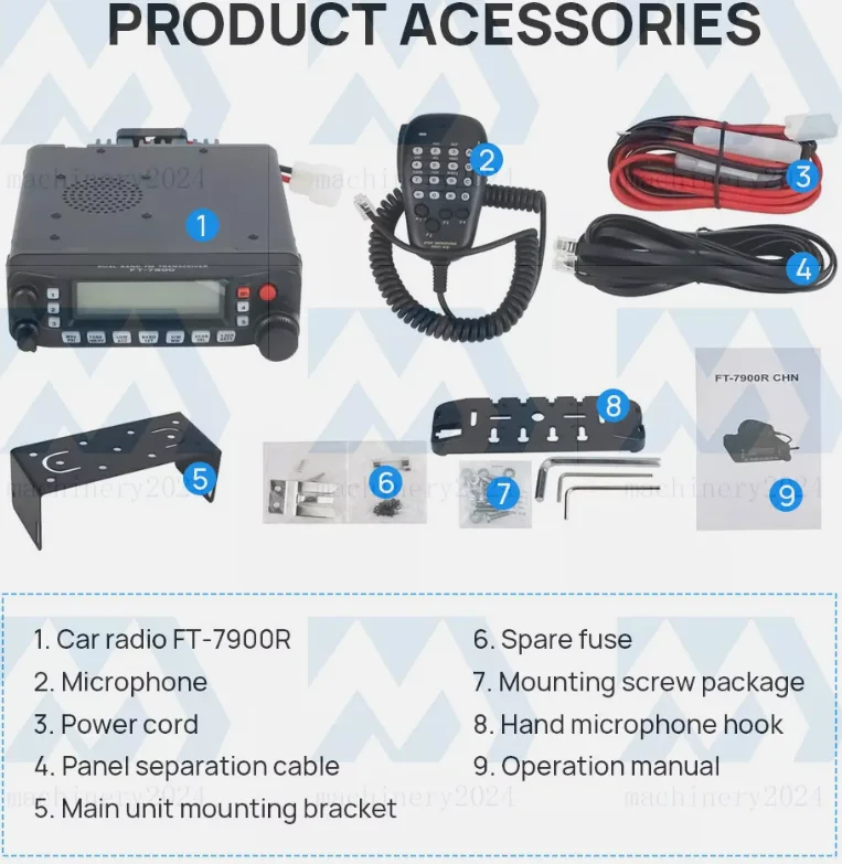 FT-7900R 50W touristes Bande FM Transcsec Radio Mobile UHF VHF 144 Z successifs/430 Z successifs