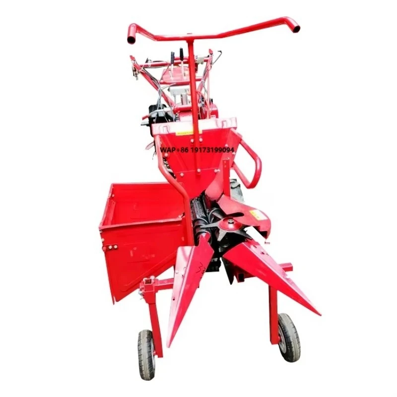 

Компактный многофункциональный ручной комбайн для уборки кукурузы и зерна