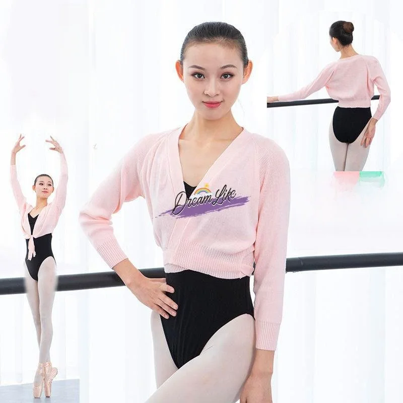 

Современный танцевальный свитер, вязаный, теплый, для занятий балетом, женский, зимний танцевальный костюм для взрослых женщин