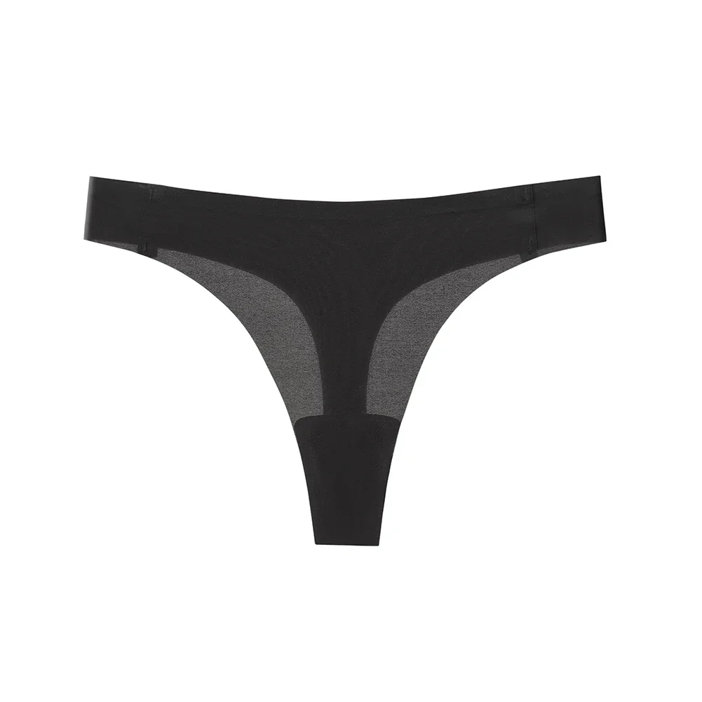 String sans couture taille basse pour femme, sous-vêtement fitness, sexy, confortable, solide, glace