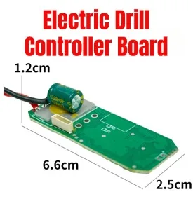 16.8V Brushless Electric Drill Controller Board Driver Module Green ABS Metal Replacement Part For Power Tools Screwdriver Repai