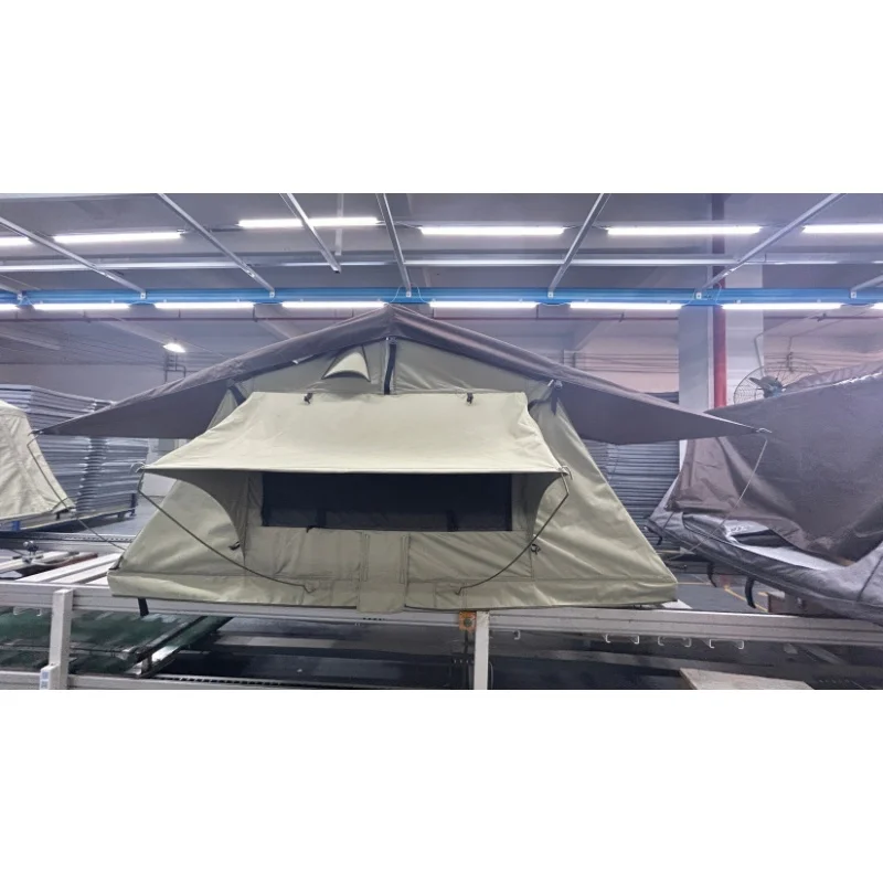 Superior Aluminum Hard Waterproof Roof Top Tent with Panel, Quick Automatic Opening 4 Person Camping