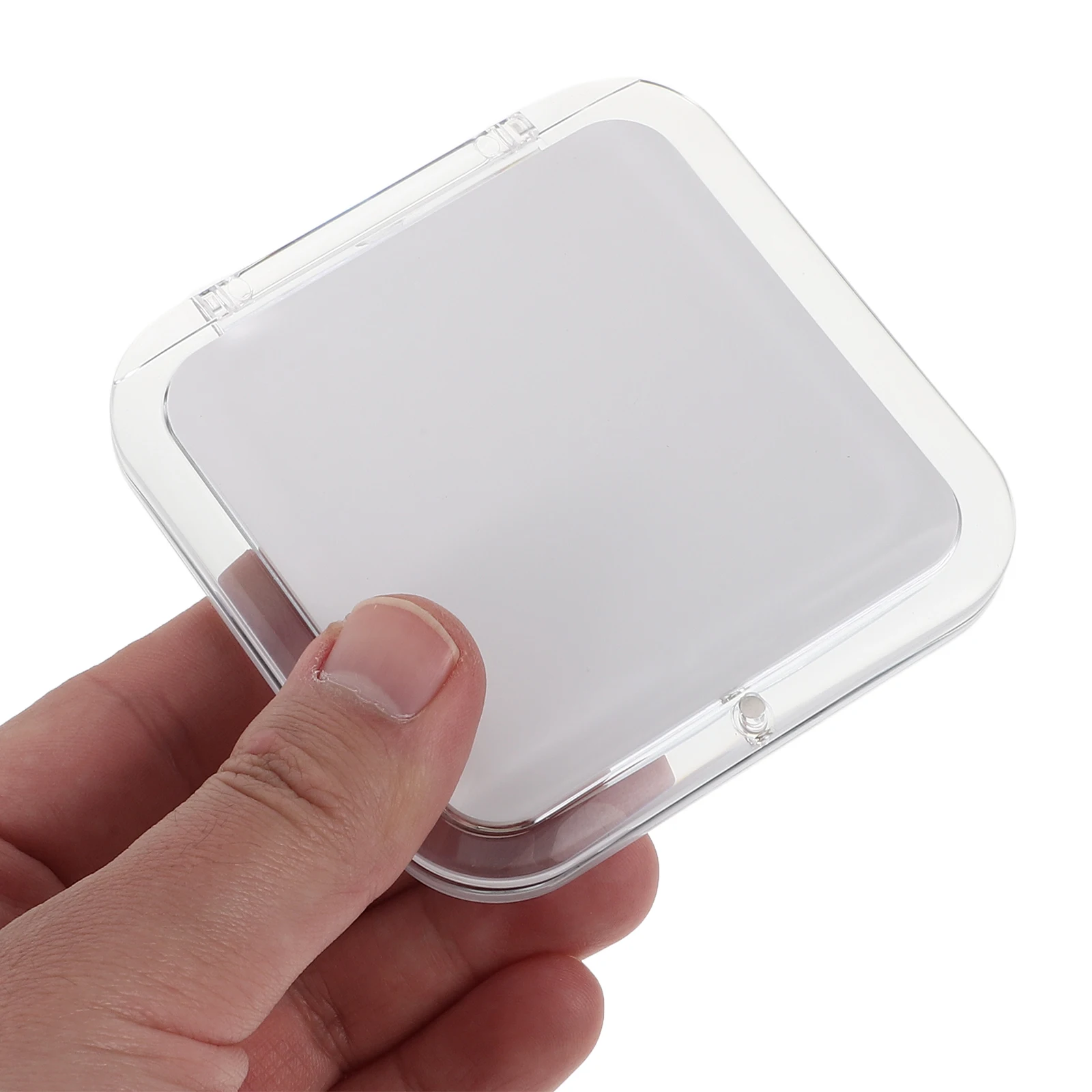 Vergrotende make-upspiegel Dubbelzijdig Draagbaar Zakje Compact Handheld Reizen Kleine spiegel Opvouwbaar Vierkant ontwerp