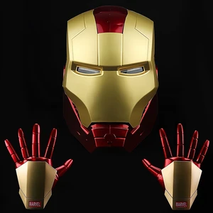 Marvel Avengers Iron Man helmet, PVC figure, LED light mask, cosplay toys, child and adult gift, 1: 1, in stock, new 10 Main Sales Mask of Iron Man - №7