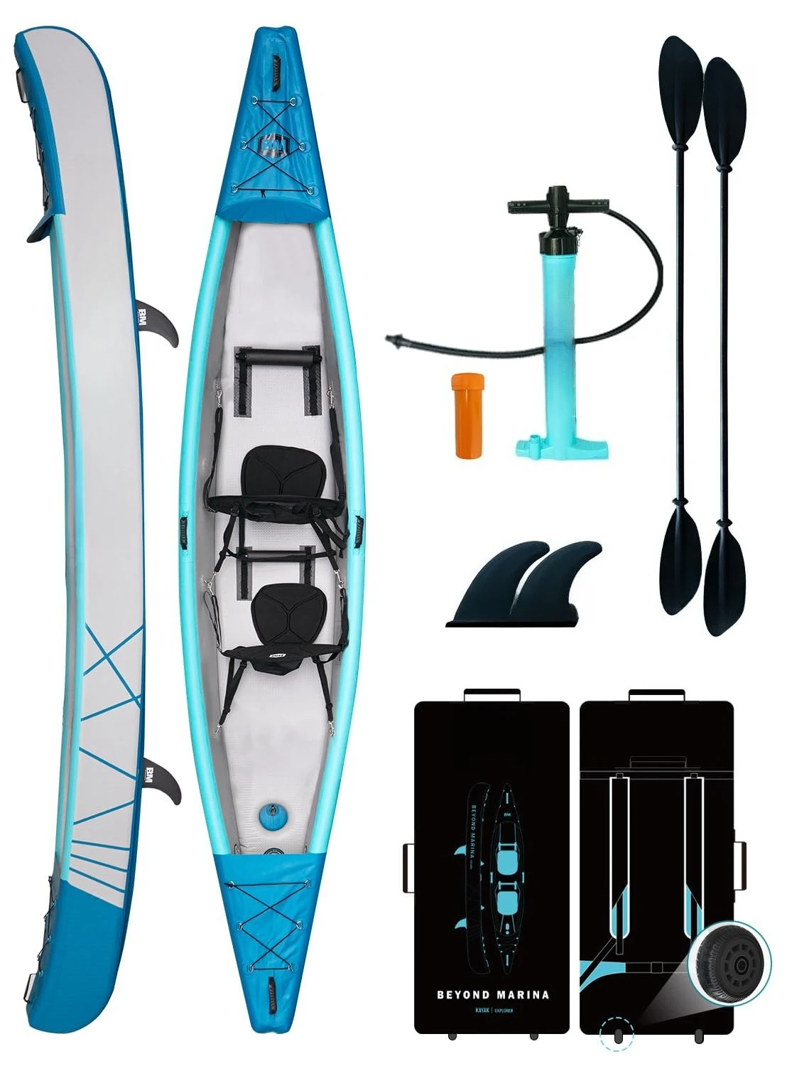 Inflatable Kayak 1/2/3 Person Adult- Full Drop Stitch Kayak, Customized