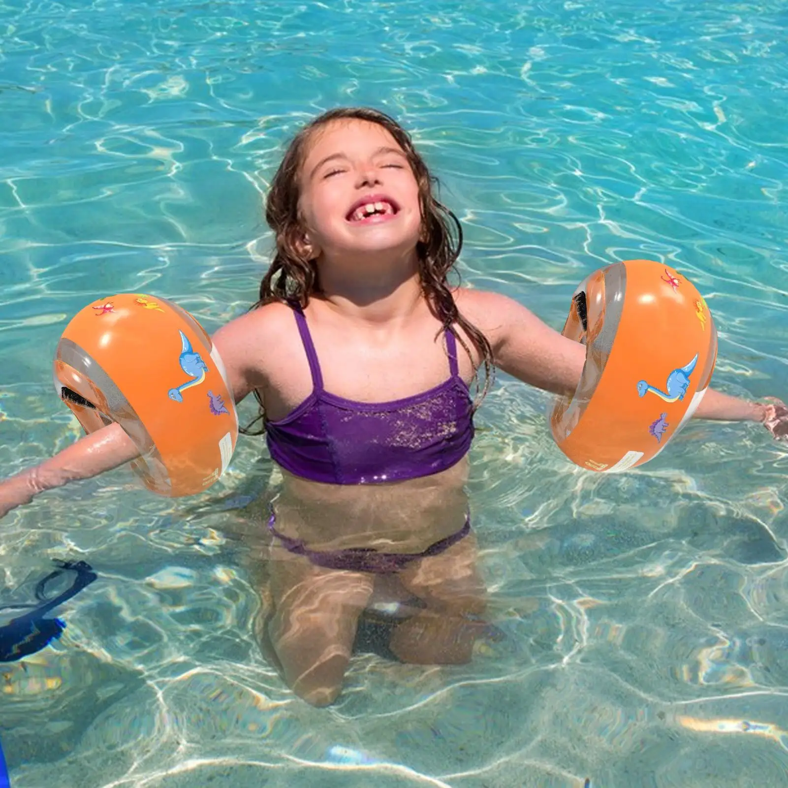 Crianças natação braço flutuador dos desenhos animados piscina inflável braçadeiras de segurança crianças braço floaties equipamentos de natação para crianças bebê criança