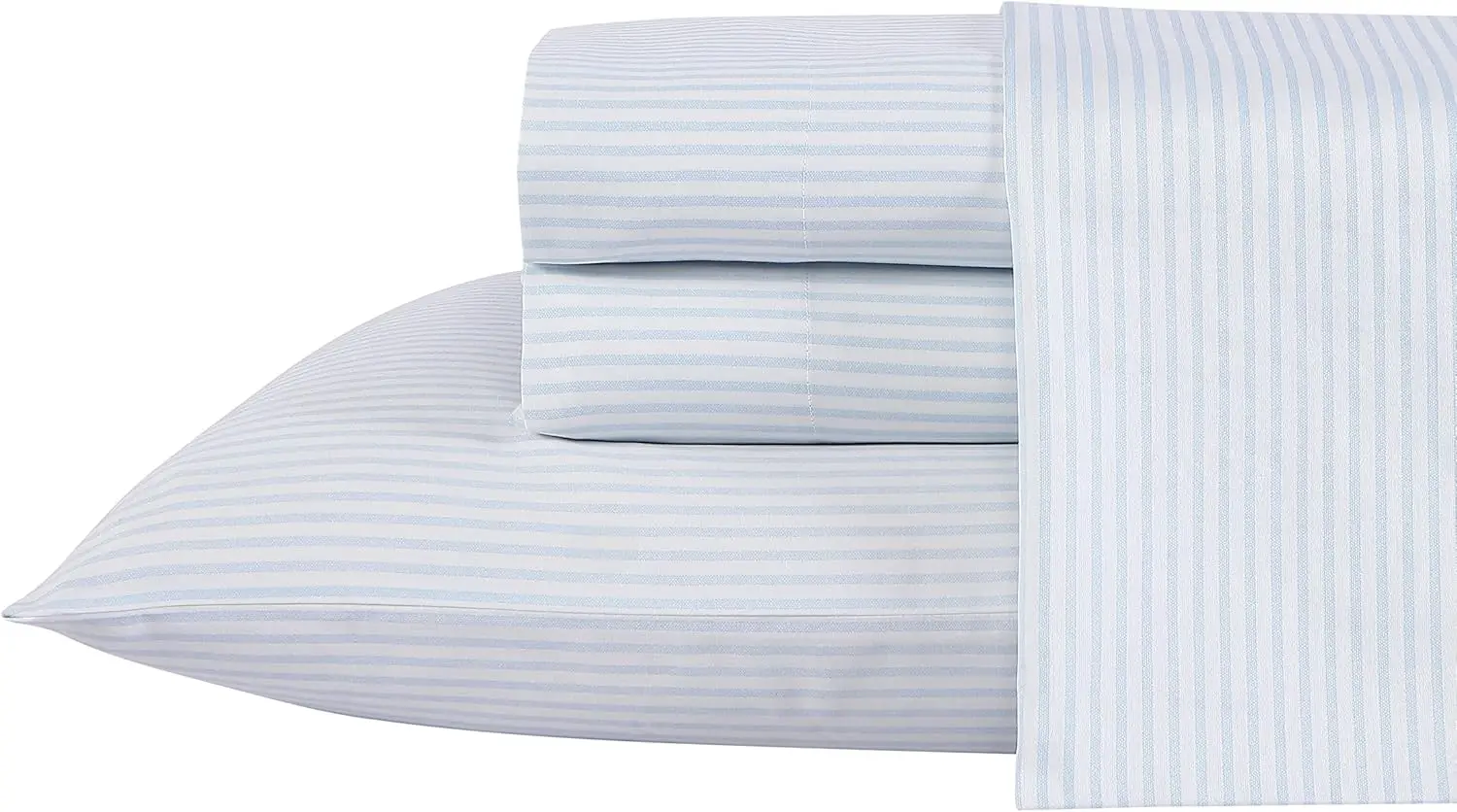 

Queen Sheet Set, 100% Cotton Sateen, Soft & Silky, 300 Thread Count, Deep Pocket Fitted Sheet, 4 Piece Bedding Set, Ramona Blue