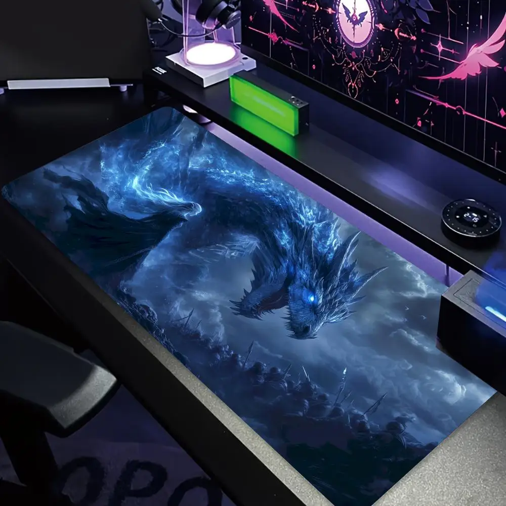

Большой коврик для мыши Magic Ice Crystal Dragon, настольный коврик, игровой коврик, аксессуары для ПК, коврик для мыши, офисный ковер, ковер для мыши, удлиненный коврик