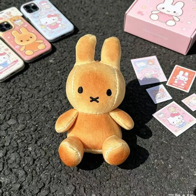 Hot Sale Miffy Rabbit Plush Toy Stuffed Animal Keychain Bag Charm Cream Pink Blue Butter Cute Soft High Quality Cartoon Lovely view 5