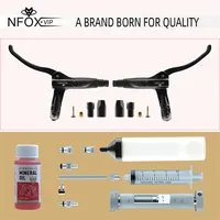 NFOX B021 bicicleta de montaña aceite Mineral palanca de freno hidráulico mango piezas de reparación negro rojo carpeta de bicicleta accesorios Barre nuevo
