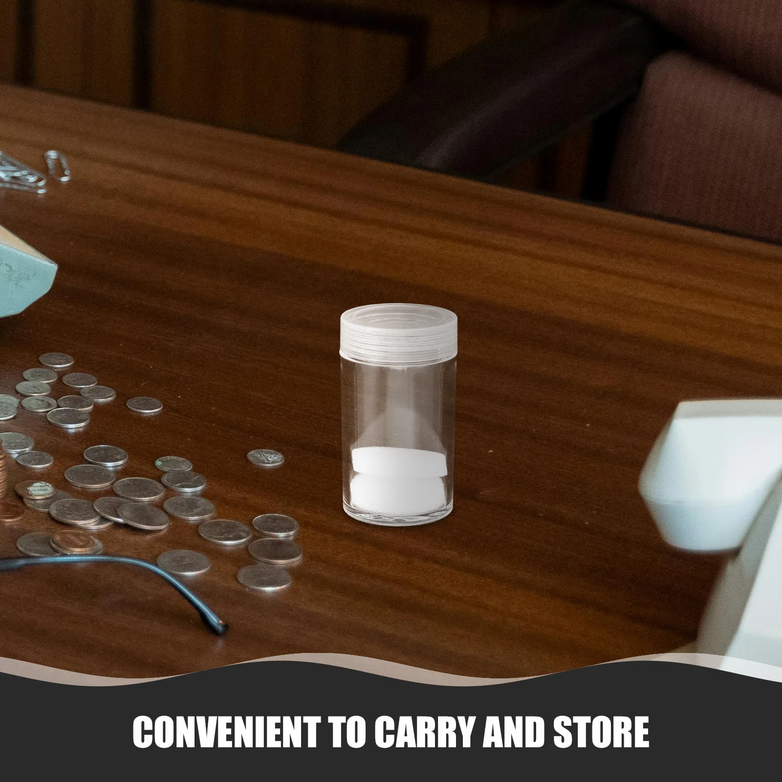 

10pcs Coin Storage Bucket Clear Tube Collectors Supplies Airtight Protection Plastic Round Holders Space Saving Easy Access