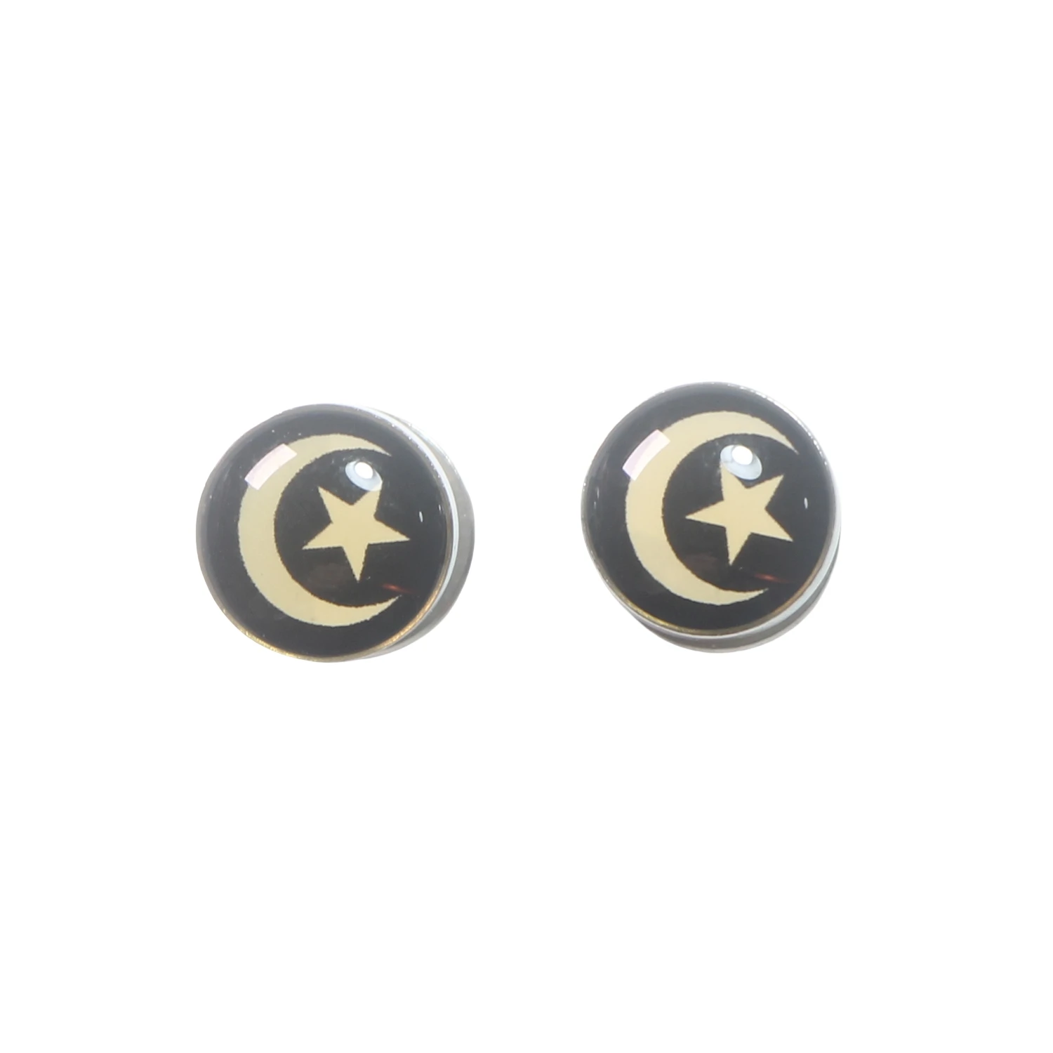 Stainless Steel Star Moon Stud Earrings Dainty Minimalist Hypoallergenic Jewelry Gift for Women Girls Small Accessories