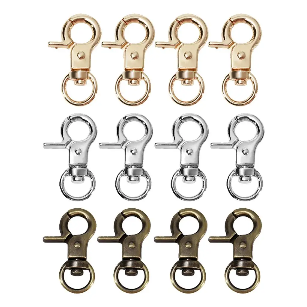 Zinc Alloy Lobster Clasp 360 Rotating Trigger Clips Snap Hook Accessory for Small Bag Strapping DIY Lanyard