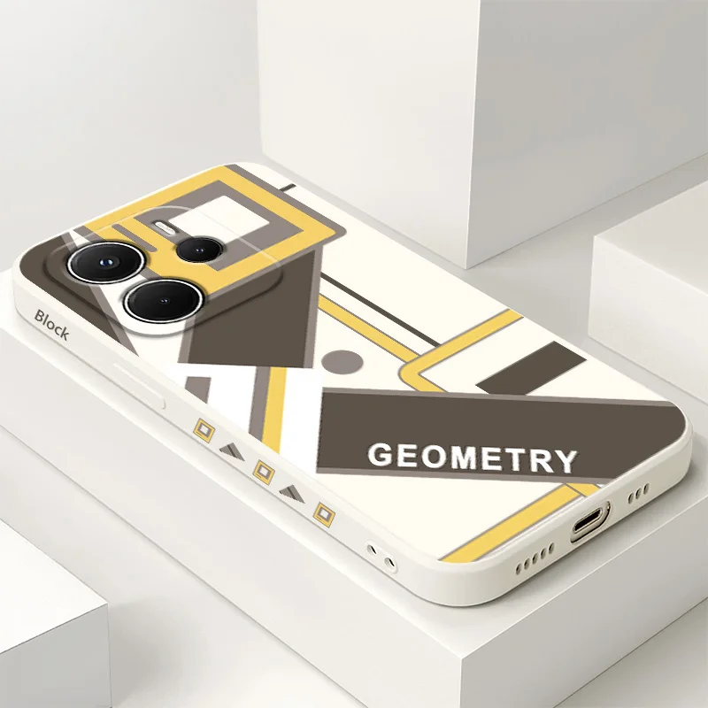 

Beautiful Geometry Phone Case For Xiaomi Redmi Note 14 13 12 12S 11 11S 10 10S 9 9S 14C Pro Plus 4G 5G Liquid Silicone Cover